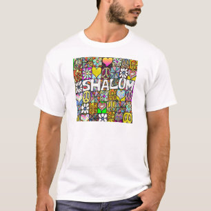 T-shirts Presentes de Roupas Retro 60s Psicodélico Shalom L