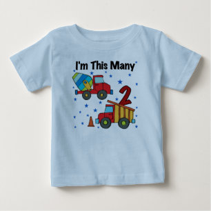 T-shirts Presentes de segundo aniversário para veículos de