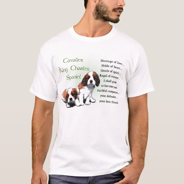 T-shirts Presentes descuidados do Spaniel de rei Charles (Frente)