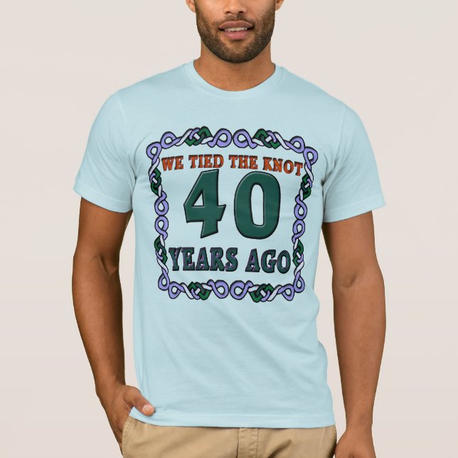 T-shirts Presentes do 40º aniversário de casamento (Frente)