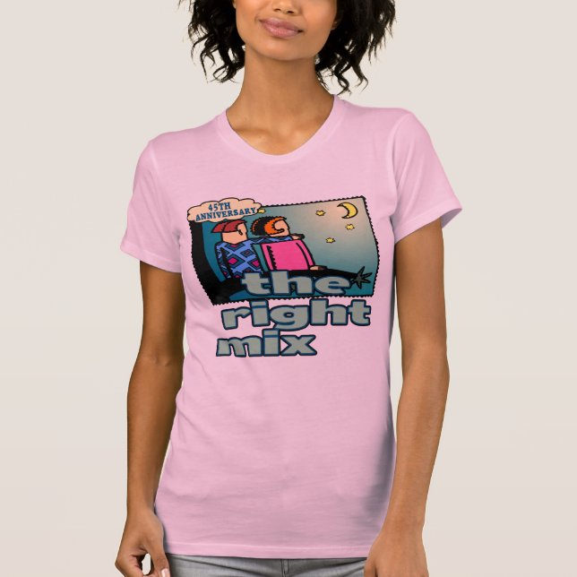 T-shirts Presentes do 45º aniversário de casamento (Frente)