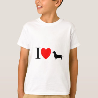T-shirts Presentes do amante do Dachsund "eu amo Dachsunds