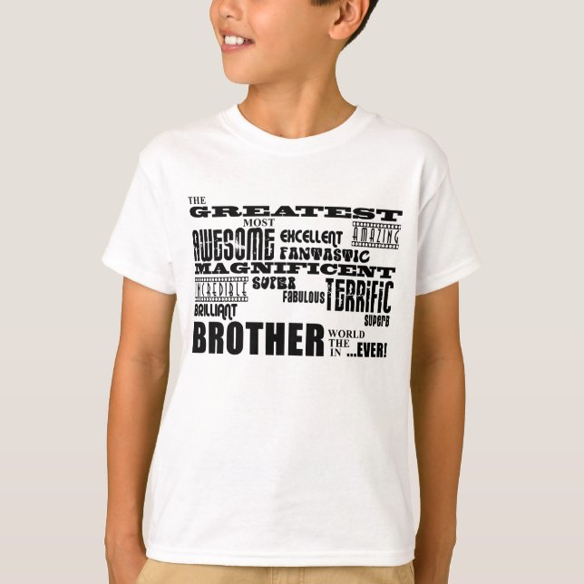 T-shirts Presentes do divertimento para irmãos: O grande (Frente)