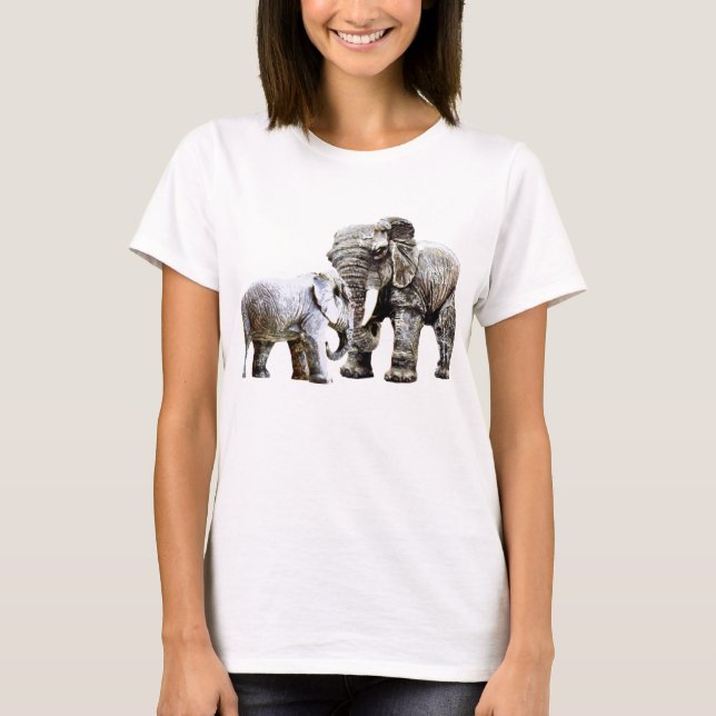 T-shirts presentes do elefante (Frente)