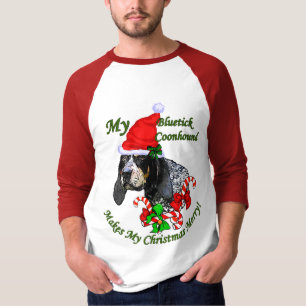 T-shirts Presentes do Natal do Coonhound de Bluetick
