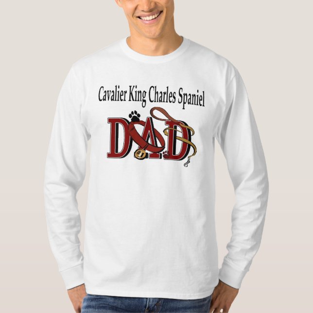 T-shirts Presentes do PAI Cavalier King Charles Spaniel (Frente)