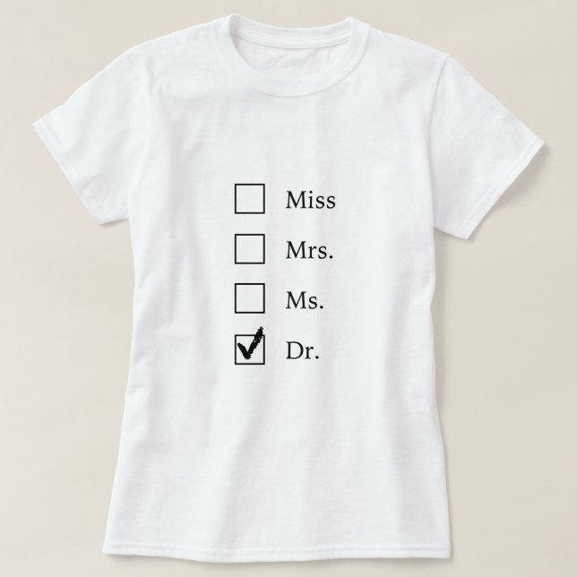 T-shirts Presentes do PhD para mulheres (Frente do Design)