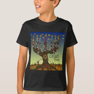 T-shirts Presentes e Roupas Judaicas L'shanah Tovah Árvore
