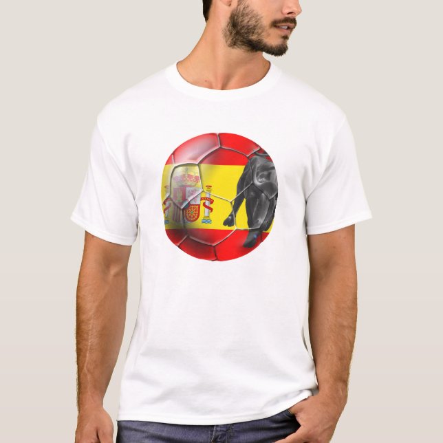 T-shirts Presentes espanhóis do futebol da espanha da bola (Frente)