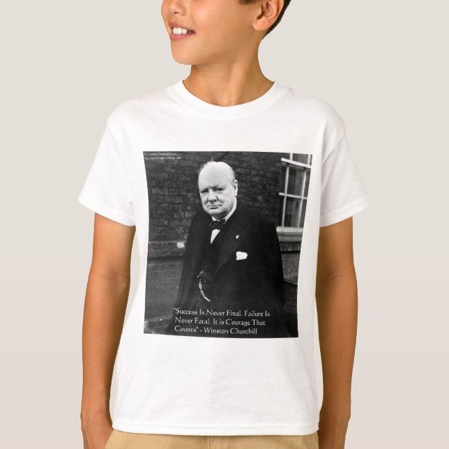 T-shirts Presentes "O Sucesso Nunca é Definitivo" de Winsto (Frente)