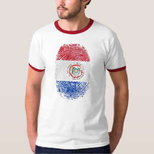 T-shirts Presentes paraguaios da bandeira 100% da impressã