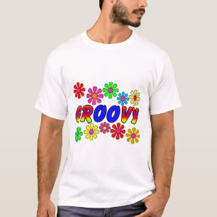 T-shirts Presentes retros de flower power dos anos 70