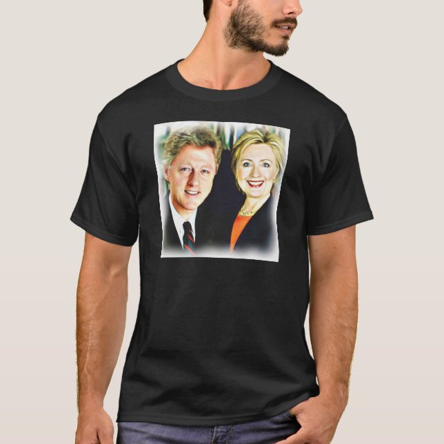T-shirts Presidente Bill Clinton e Presidente Hillary Clint (Frente)