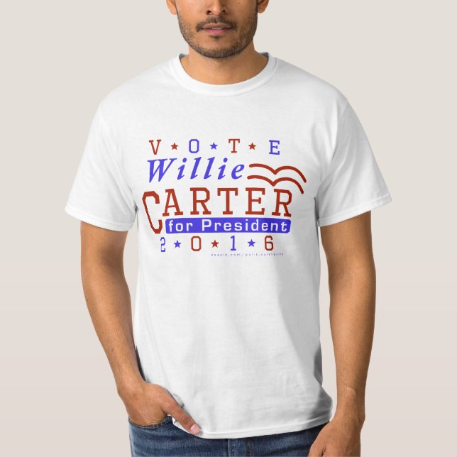 T-shirts Presidente de Willie Carter eleição 2016 Democrata (Frente)