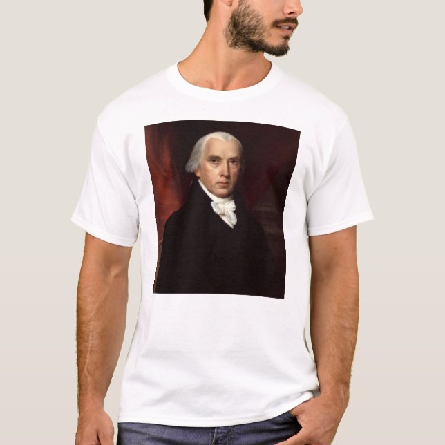 T-shirts Presidente James Madison Retrato de John Vanderlyn (Frente)
