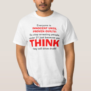 T-shirts Presunção de inocência