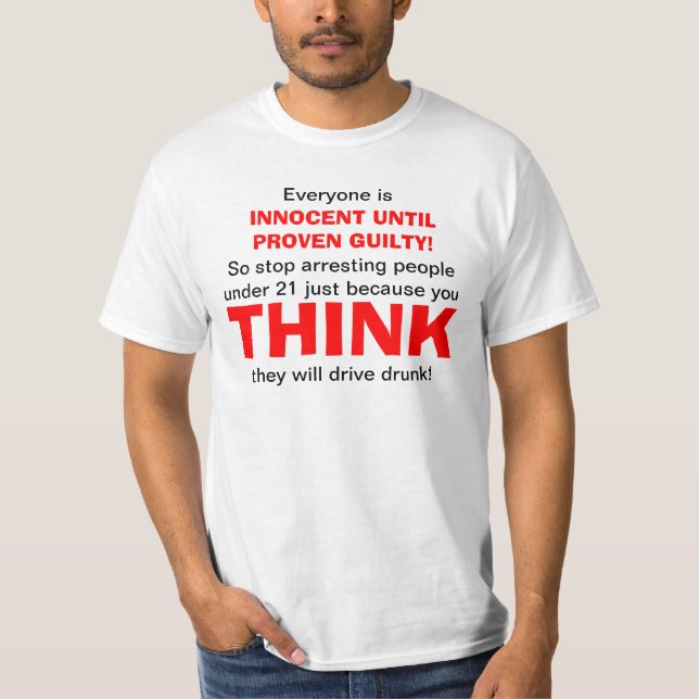 T-shirts Presunção de inocência (Frente)