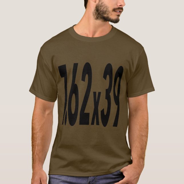 T-shirts preto 7.62x39 (Frente)