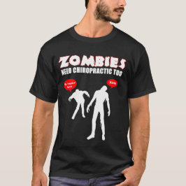 T-shirts Preto da quiroterapia da necessidade dos zombis