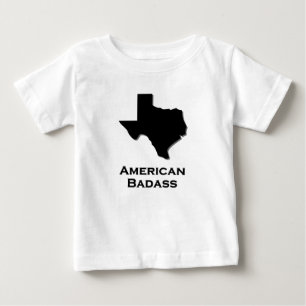 T-shirts Preto de Badass do americano de Texas