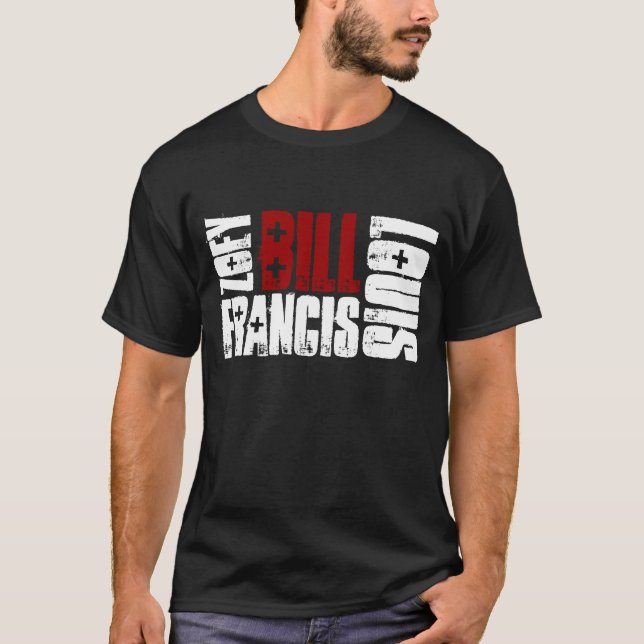 T-shirts Preto de Bill do zombi (Frente)