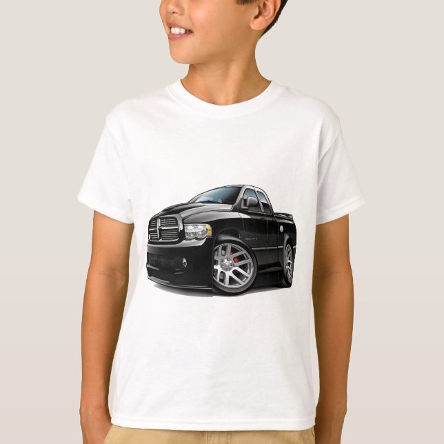 T-shirts Preto de Dualcab da ram de Dodge SRT10 (Frente)