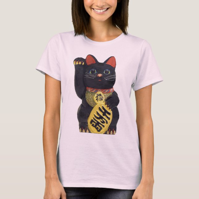 T-shirts Preto de Maneki (Frente)