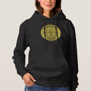 T-shirts Preto do Hoodie das mulheres da corte da