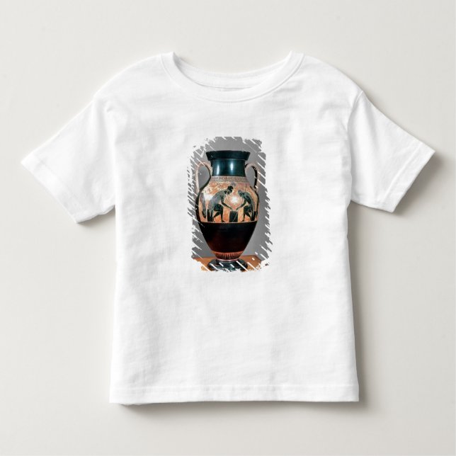 T-shirts Preto-figura amphora que descreve Ajax e Achilles, (Frente)