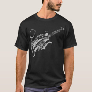 T-shirts preto hipocondríaco de América