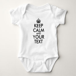 T-shirts Preto Mantenha-se Calmo e Texto