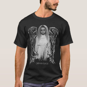 T-shirts Preto órfão   Helena - asas do anjo