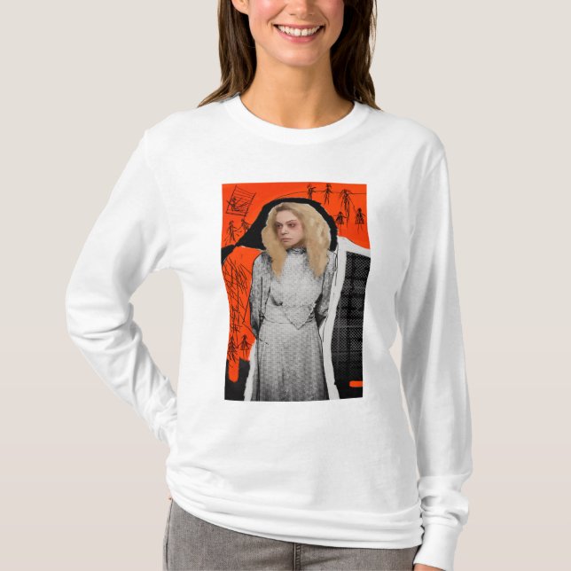 T-shirts Preto órfão | Helena - esboço gótico (Frente)