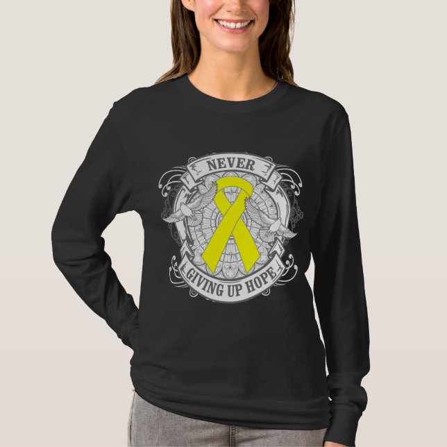 T-shirts Prevenção do suicídio nunca que dá acima a (Frente)