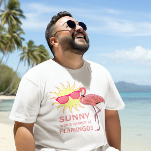 T-shirts Previsão do Tempo Divertida da Praia do Flamingo