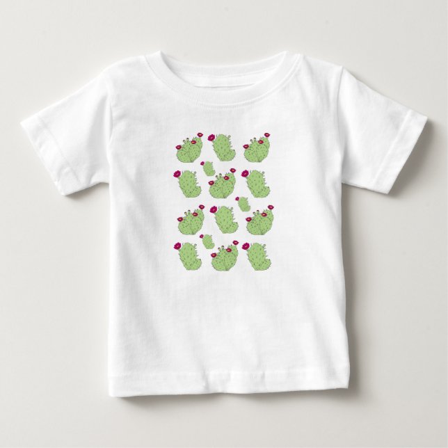T-shirts Prickly Pear Pattern Texas State Plant Cactus Love (Frente)