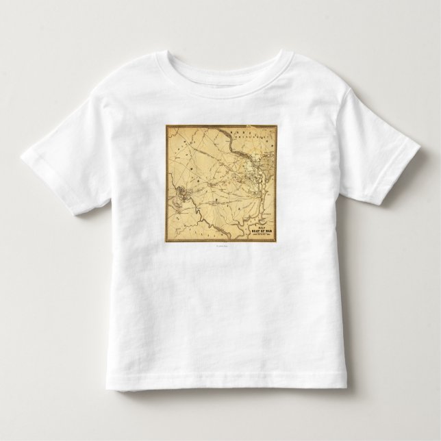 T-shirts Primeira batalha do funcionamento de Bull - guerra (Frente)