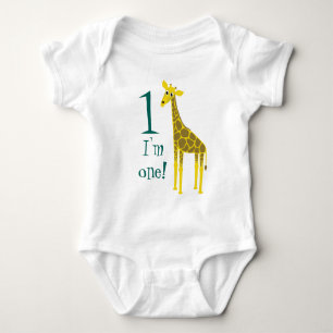 T-shirts Primeiro aniversario bonito do girafa