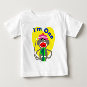 T-shirts Primeiro aniversário do bebê "eu sou um" design do