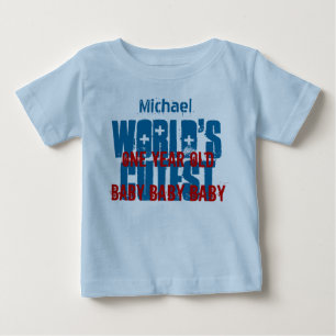 T-shirts primeiro aniversario dotado do mundo com mais de 1