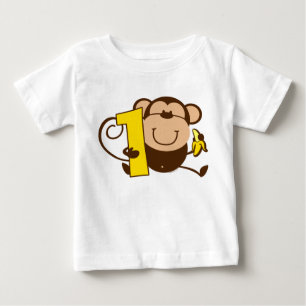 T-shirts Primeiro aniversario pequeno Mero do macaco