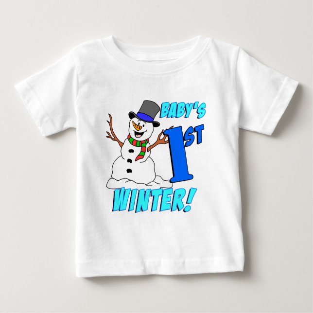 T-shirts Primeiro inverno do bebê (Frente)