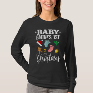 T-shirts Primeiro Natal de Barriga de Bebê