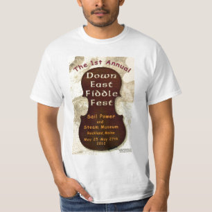 T-shirts Primeiro para baixo Fest do leste anual do violino