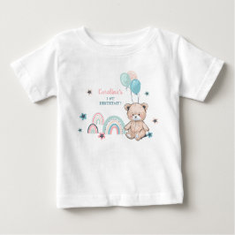 T-Shirts primeiros aniversarios com um ursinho bon