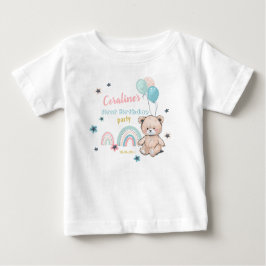 T-Shirts primeiros aniversarios com um ursinho bon