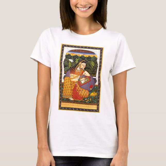T-shirts Princesa antiga de Mughal do indiano (Frente)