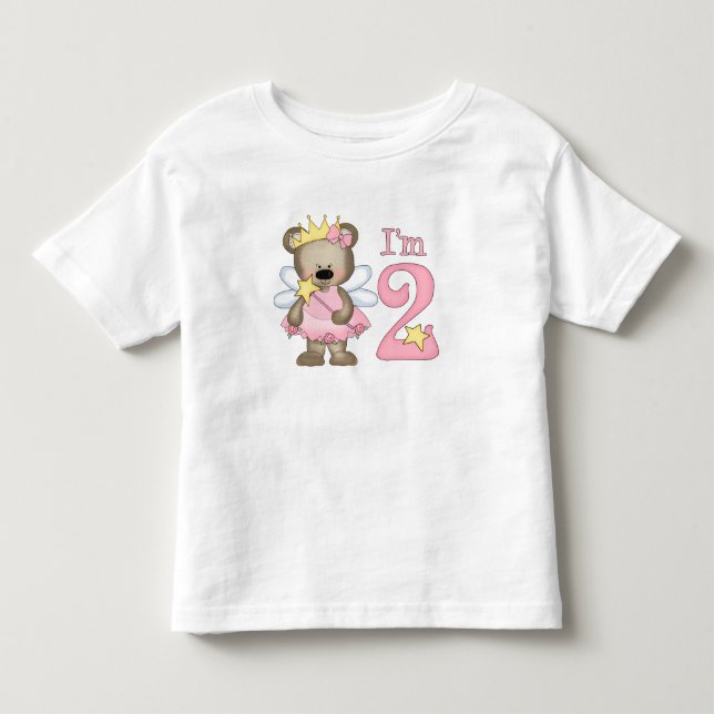 T-shirts Princesa Bear segundo aniversário (Frente)