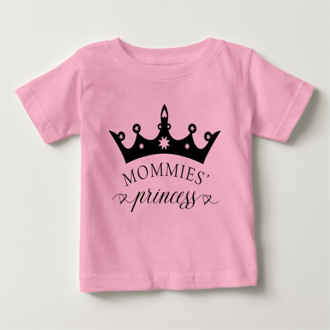 T-shirts Princesa Bebê Tutu Pais Lésbicos da Mamãe (Frente)