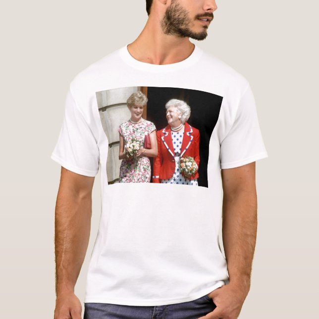 T-shirts Princesa Diana-Barbara Bush (Frente)